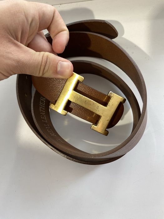 Ремень Hermes , шкіряний , класичний ремінь