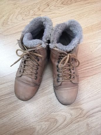 Черевики/чоботи короткі зимові шкіряні , розмір 38