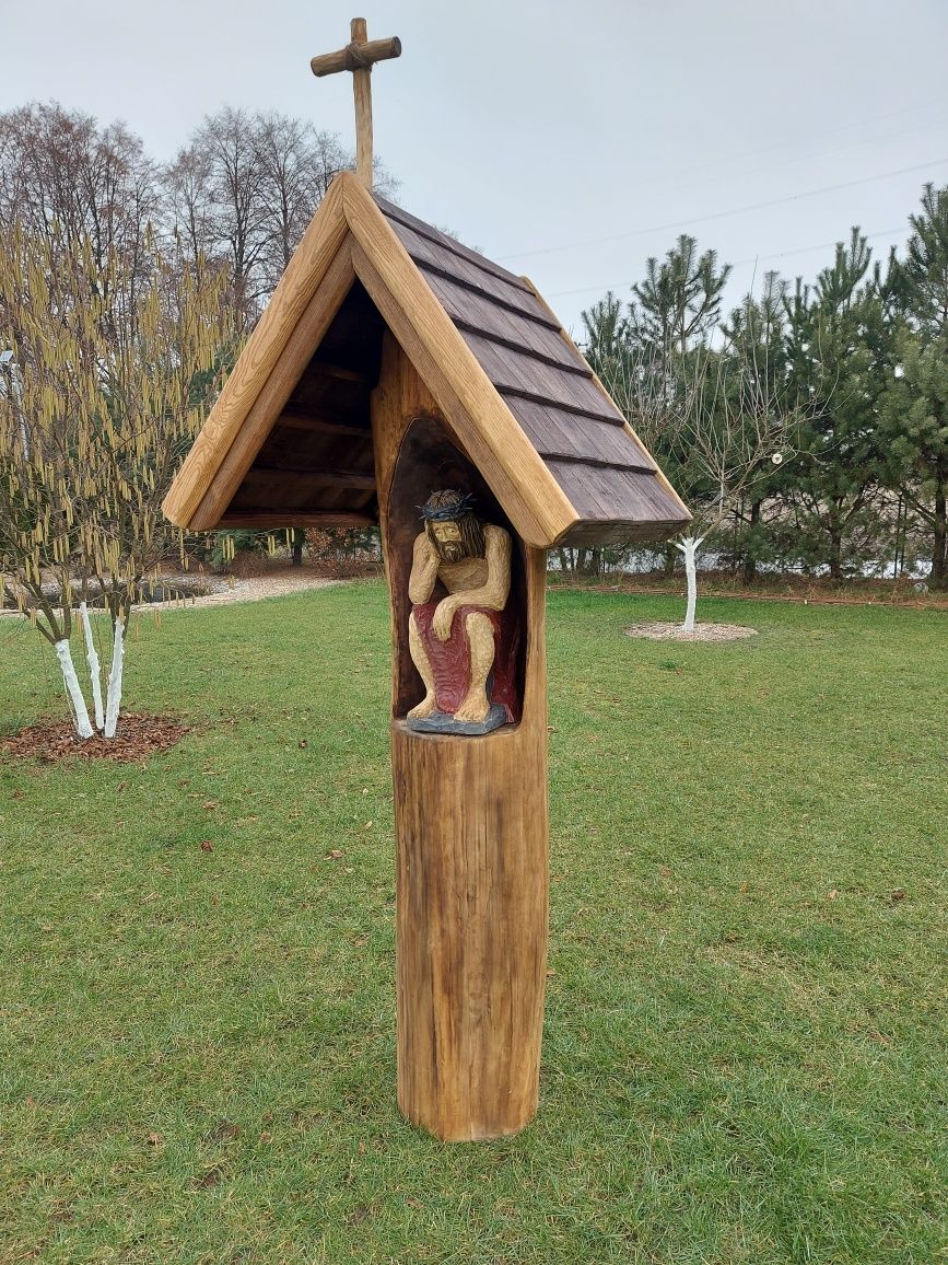 Chrystus frasobliwy Rzeźba kapliczka do domu i do ogrodu
