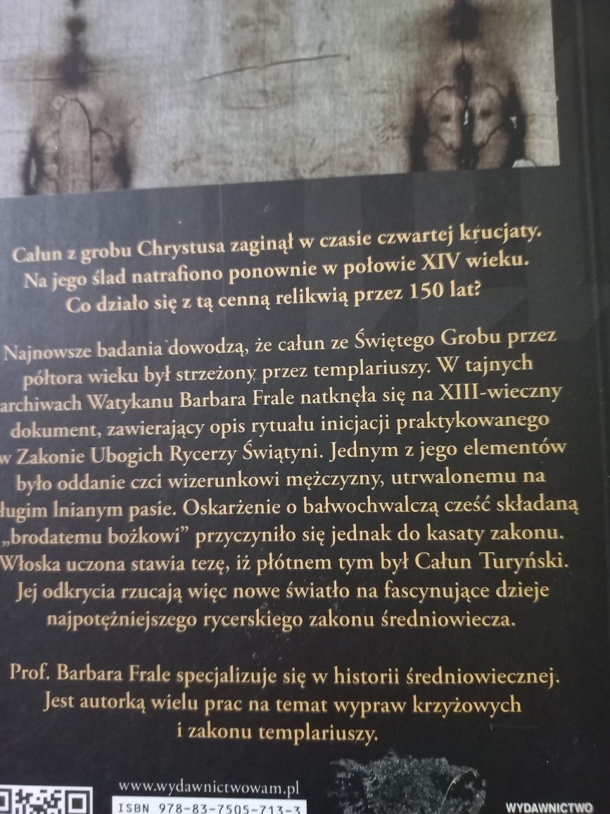 Templariusze i Całun Turyński. Barbara Frale.