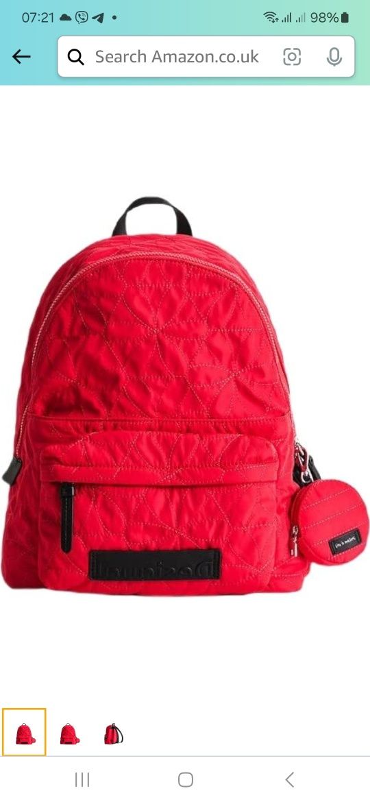 Рюкзак desigual червоного кольору