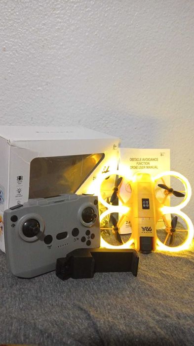 Mini Drone V66 - Amarelo - Novo!!
