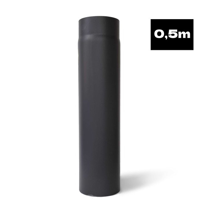 Rura spalinowa stalowa fi 120/130/150 kolanko, szyber, rozeta, gr.2 mm