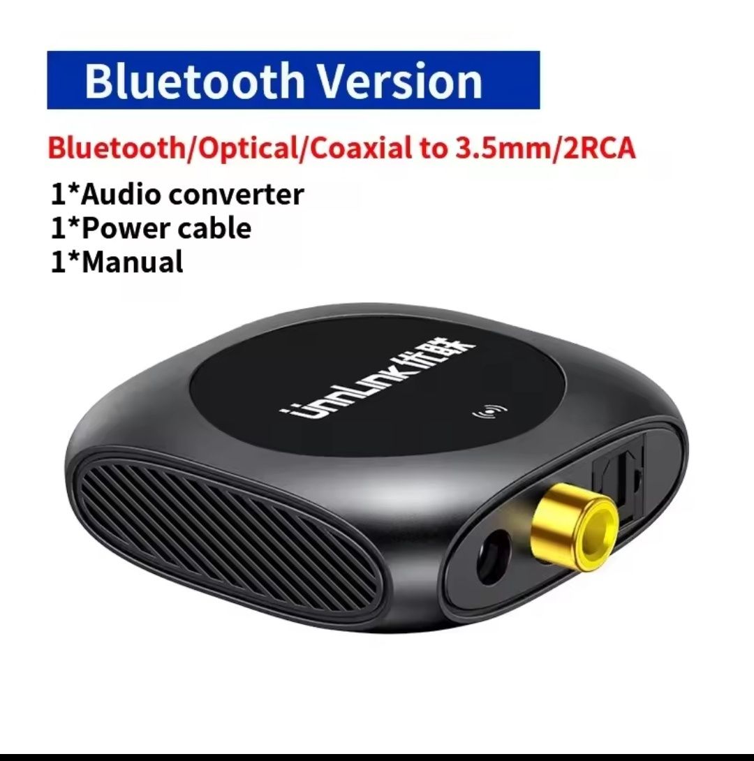 Цифро-аналоговый преобразователь 192 КГц, Bluetooth 5.0 Toslink, RCA,