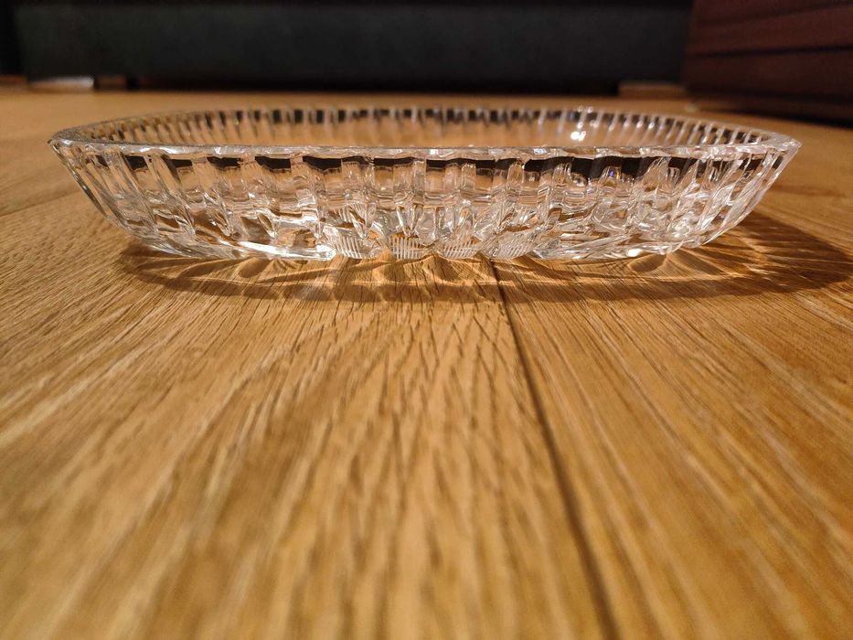 Kryształowa patera talerz PRL