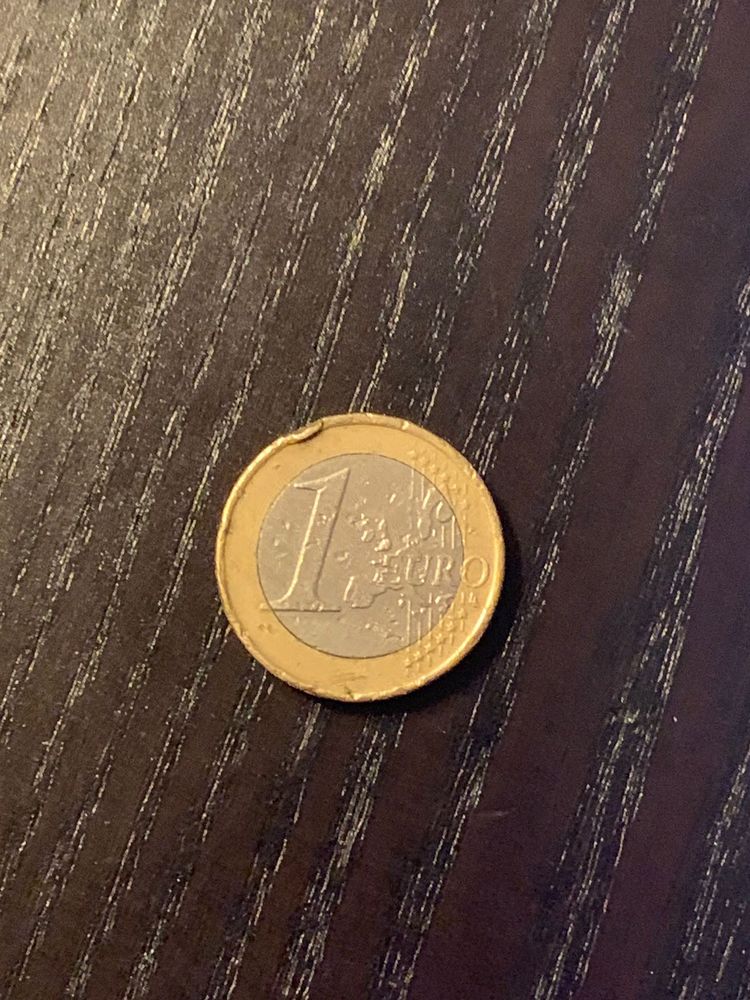 Moeda 1 Euro de 2002 com mocho