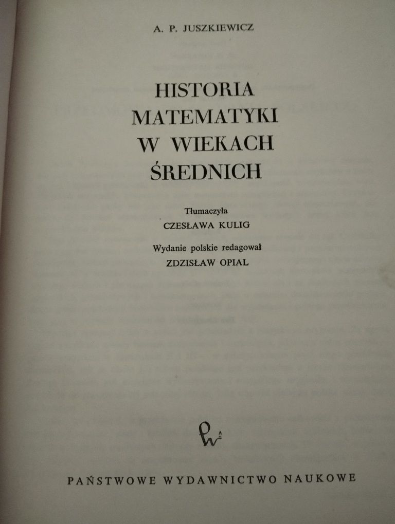 Historia matematyki w wiekach średnich