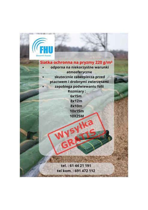 Siatka pryzmowa 10x25 m Wysyłka Gratis