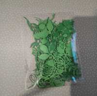 Zielone liście listeczki scrapki mix 100