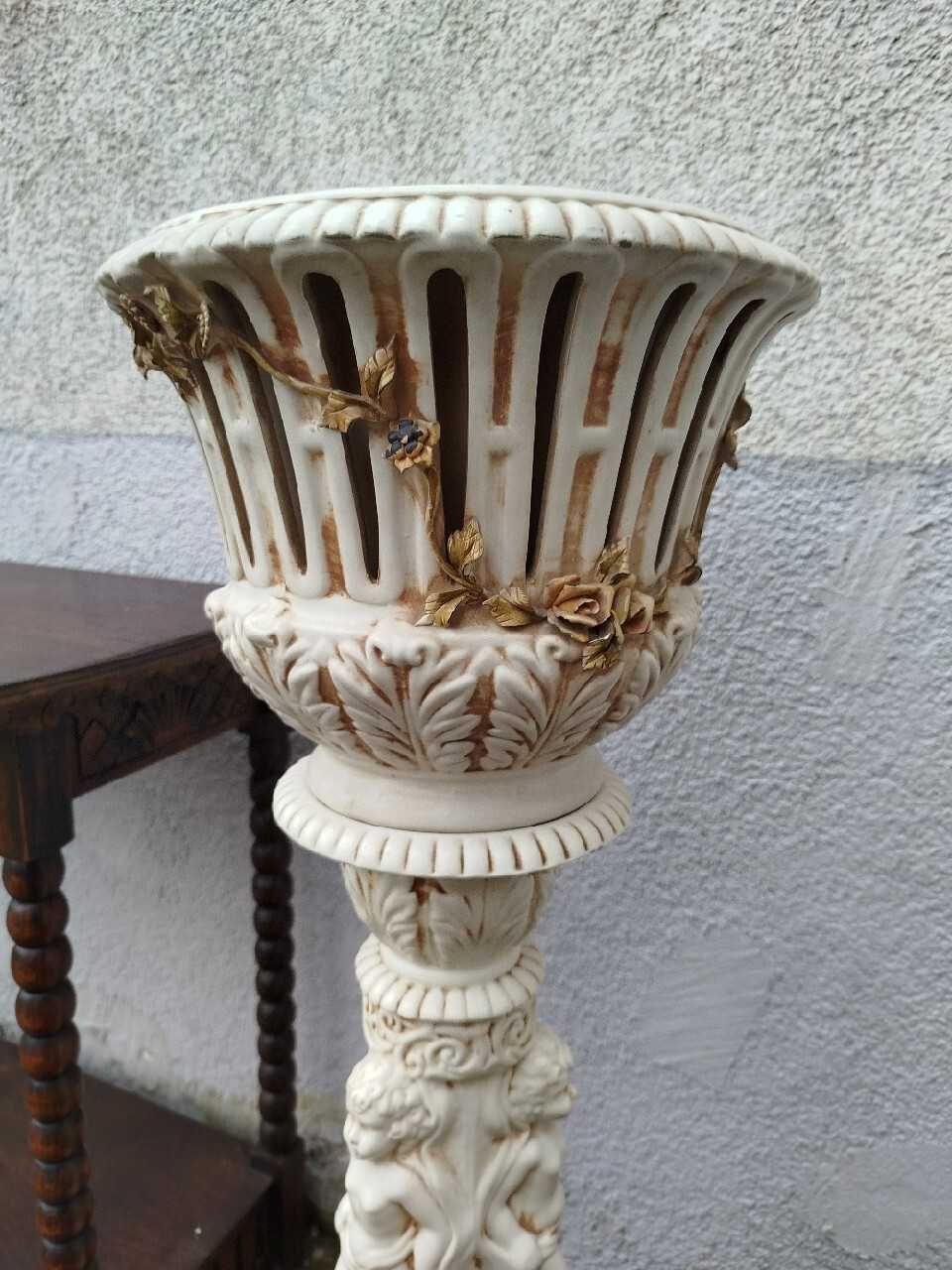 Kolumna włoska porcelanowa donica kwietnik