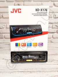 Автомагнитола Jvc kd-x176 (2пары линеек, RGB подсветка, год гарантии)