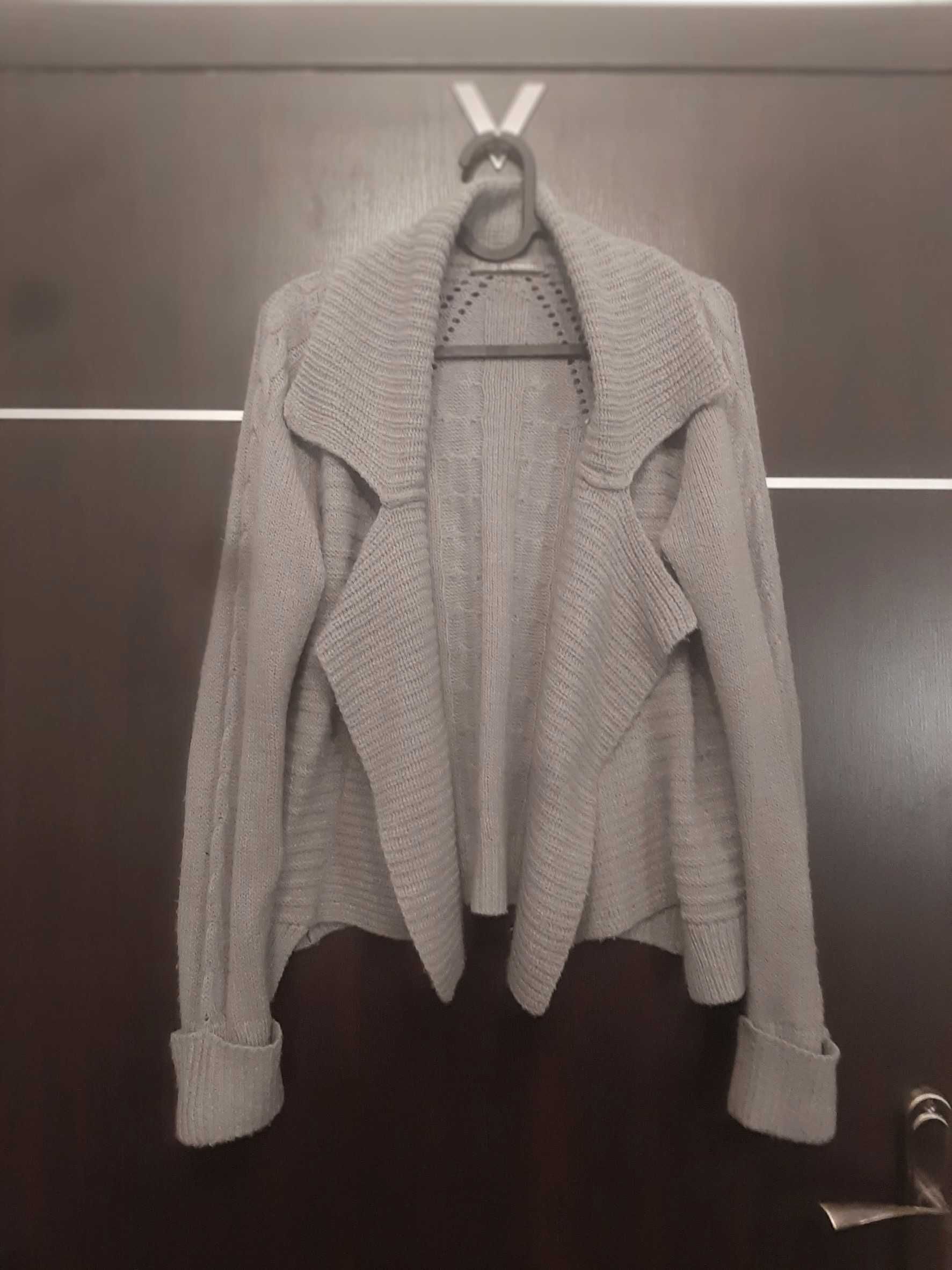 Marks&Spencer popielaty sweter z moherem