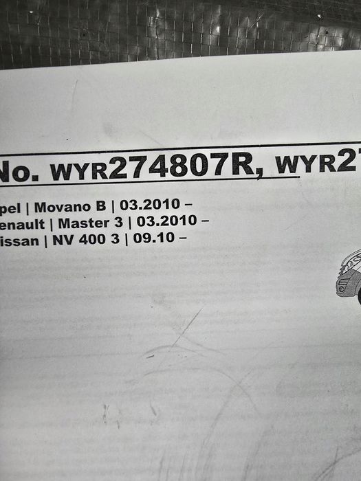 Wiązka haka holowniczego Rnault Master