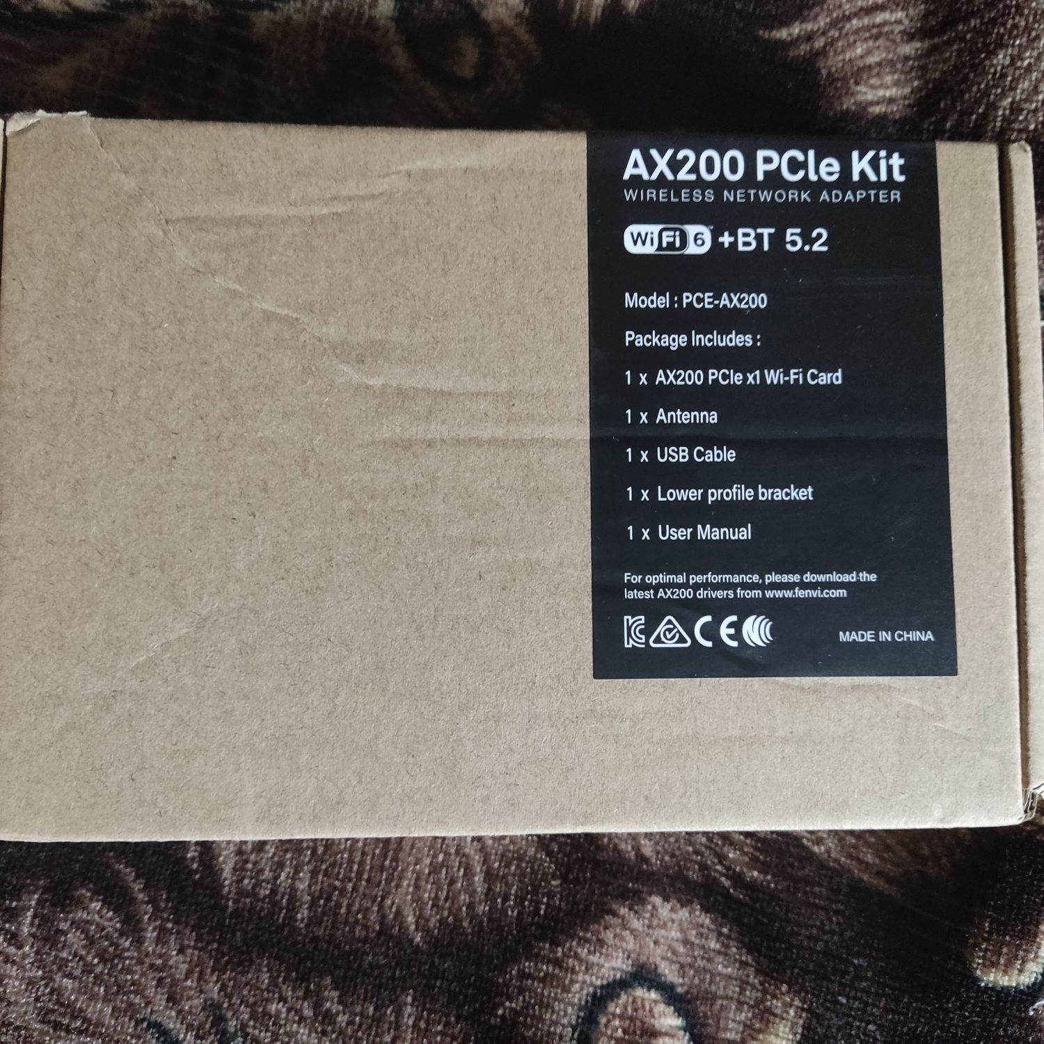 Быстрый Wi-Fi 6  адаптер с Bluetooth 5.2  PCI-E (АС200)