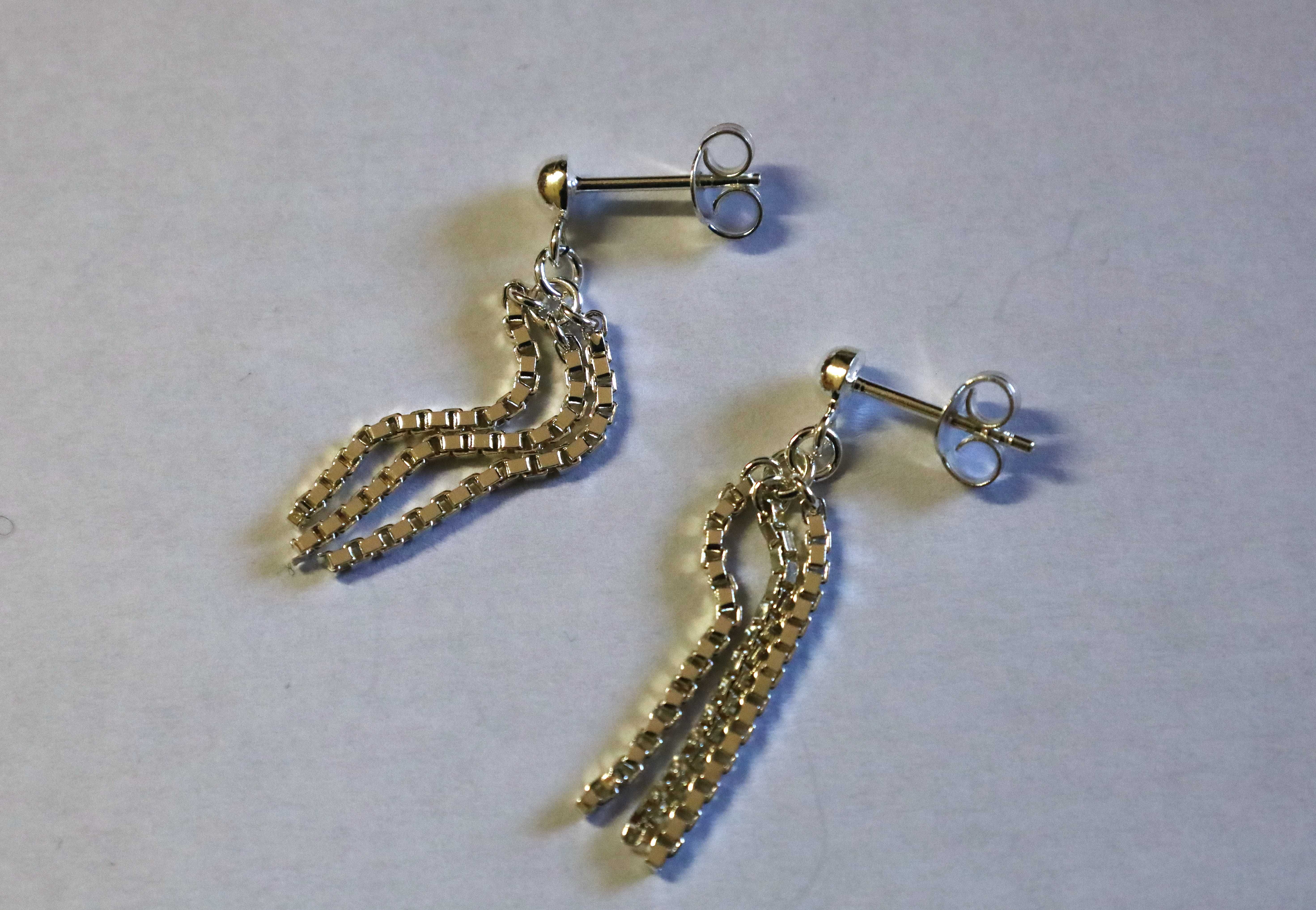 Brincos em Prata 925 com Pendentes