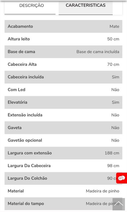 Cama 90x190cm com sommier DUPLEX