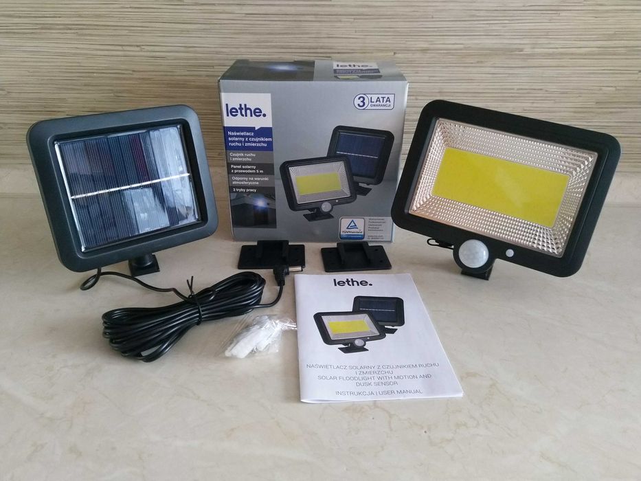 NAJTANIEJ Naświetlacz Solarny z Czujnikiem Ruchu i Zmierzchu Led Wysył