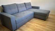 Sofa narożnik dwustronny rozkładany, stan bdb, użytkowany 6 m-cy