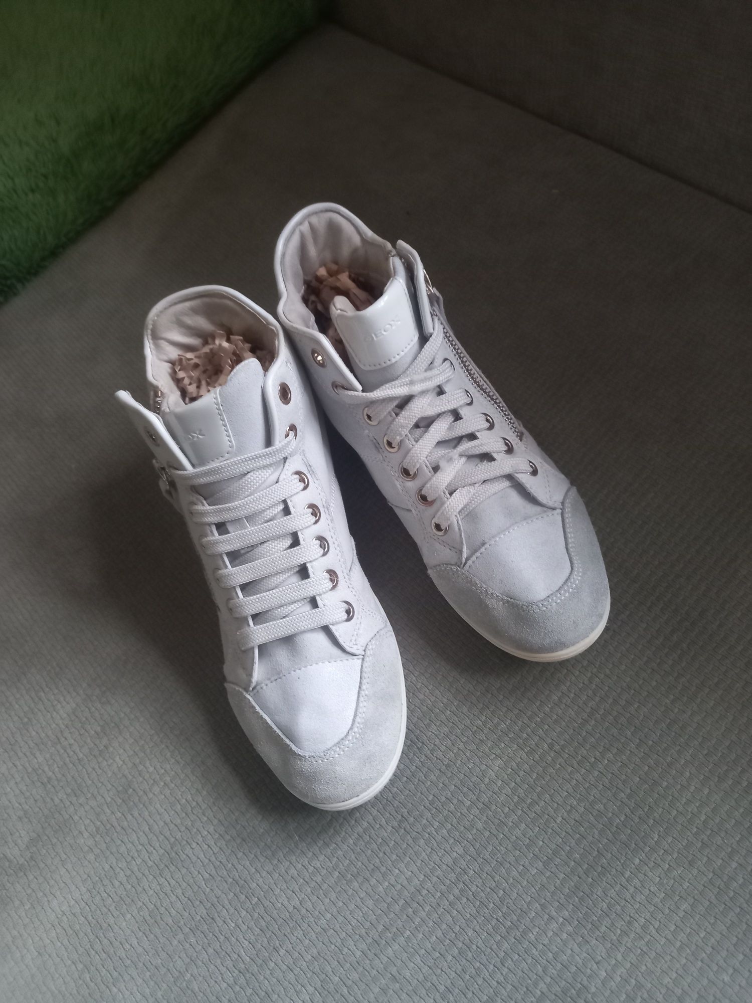 Białe trampki sneakersy Geox Myria 37