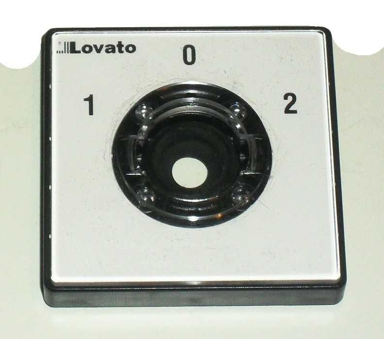 LOVATO ELECTRIC Maskownica, szyldzik łącznika GX16 z opisem 1-0-2