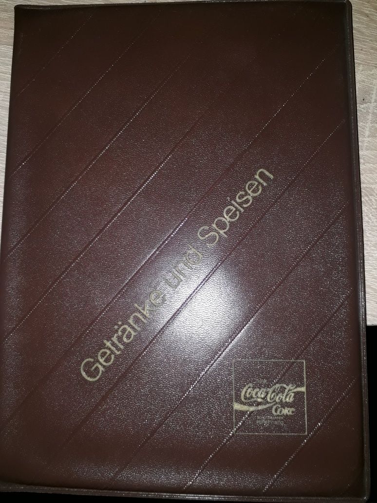Menu na napoje Coca cola