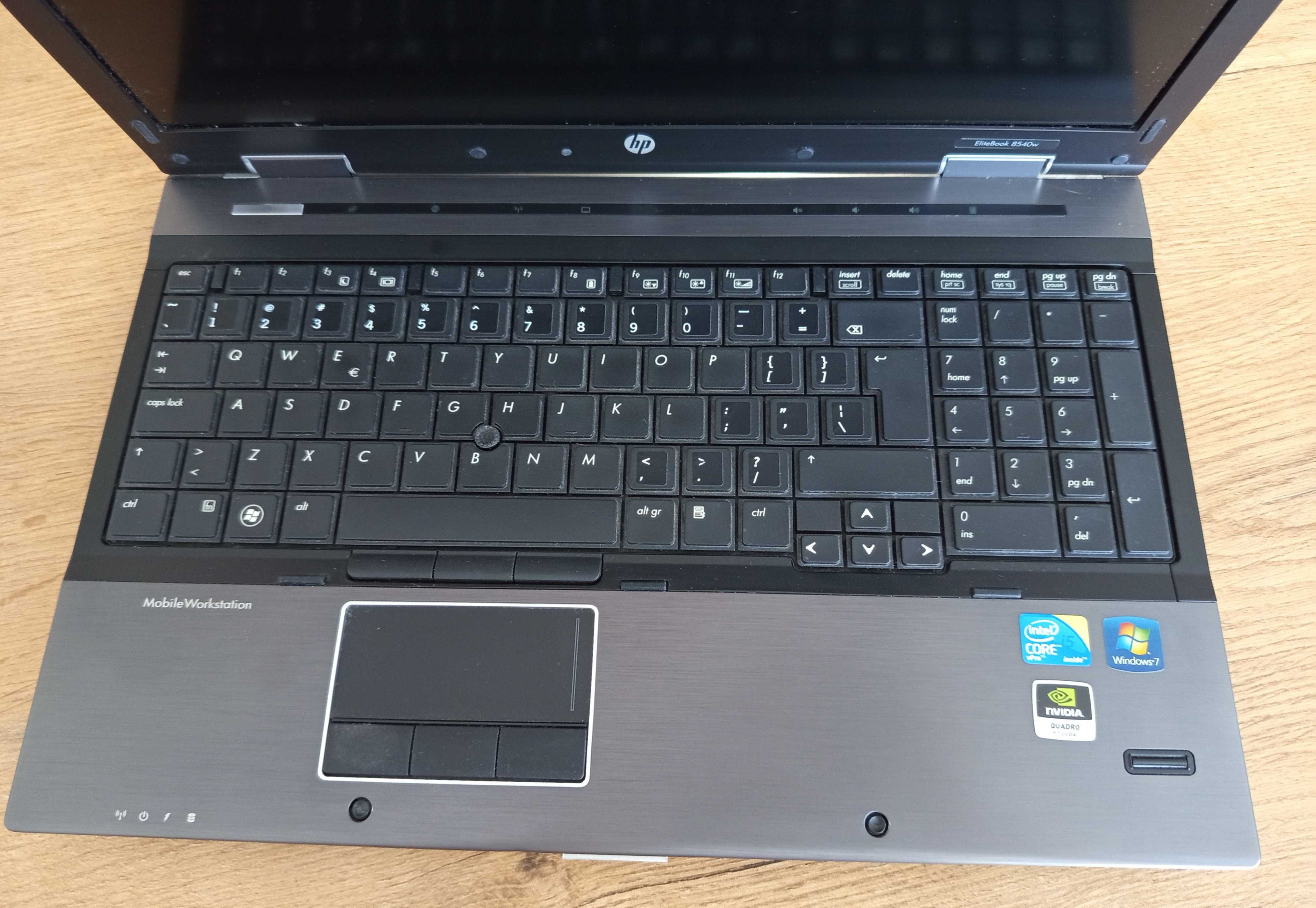 Laptop HP EliteBook 8540w 15,6" Intel Core i5 8 GB / 320 GB szary