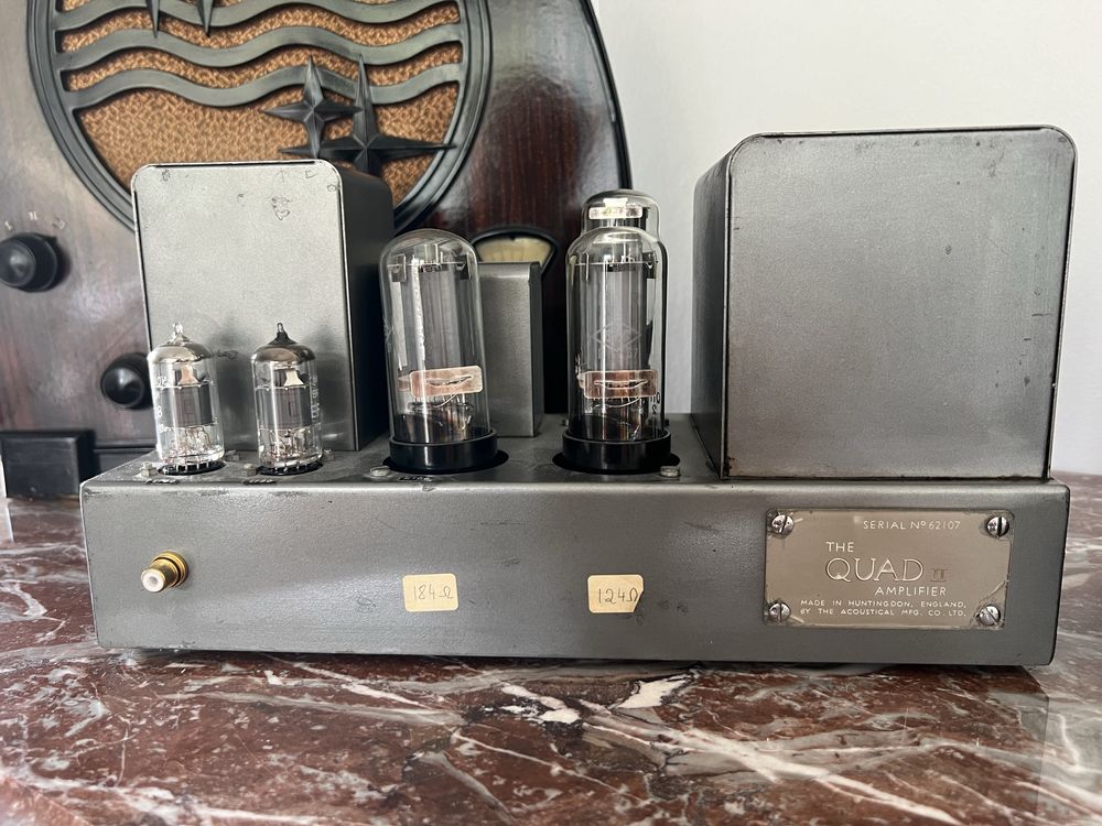 Quad II – lampowe monobloki – 100% sprawne – klasyka vintage Hi-Fi