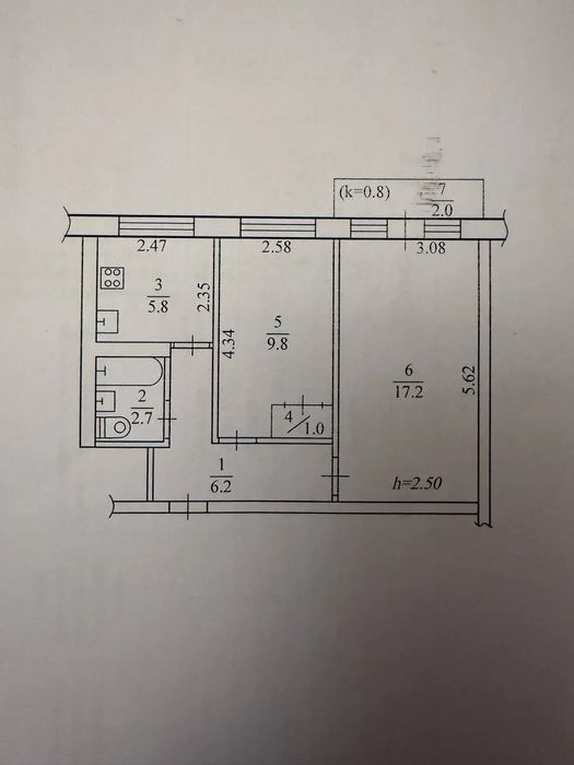 Продам 2 к квартиру пр.Поля,П.Орлика 2/5 ,раздельные комнаты
