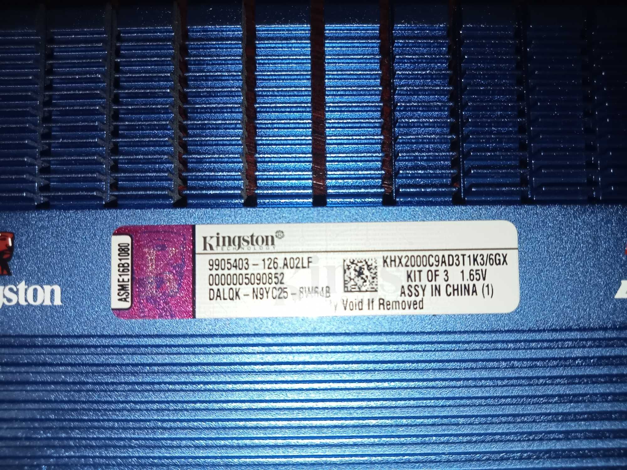 Kingston HyperX DDR3 KHX2000C9AD3T1K3/6GX