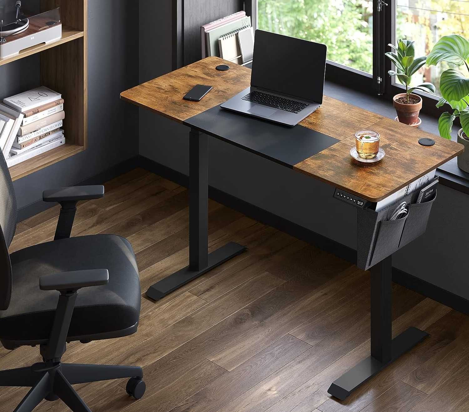 Eleganckie biurko z elektryczną regulacją wysokości Styl LOFT 120x60cm