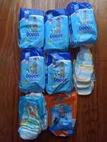 5 embalagens de dodot splashers t 5/6 10 uni ( 50) + 9 unidades + 3 un
