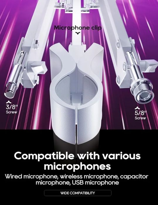 Кронштейн для мікрофона Настільне кріплення Скл