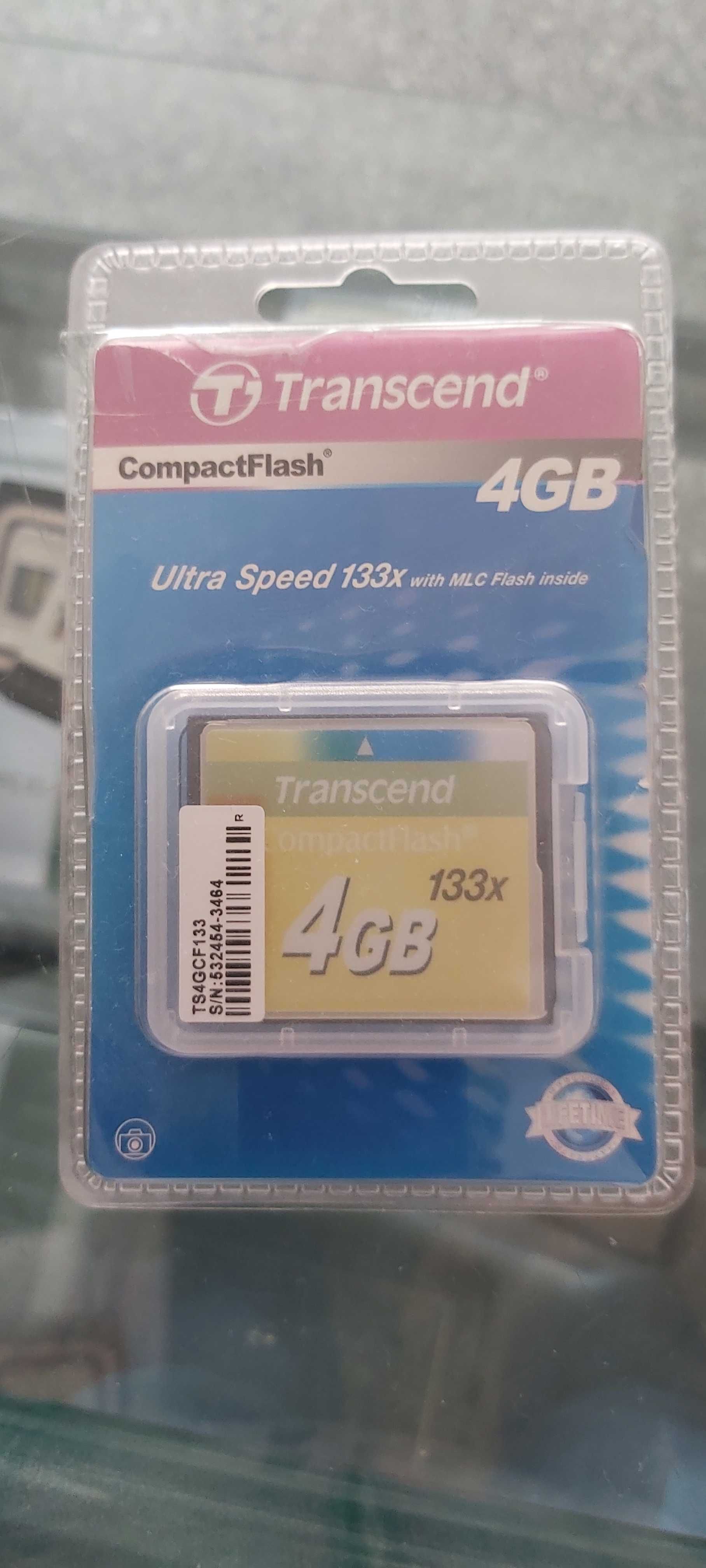 Cartão TRANSCEND compactFash 4GB 133X