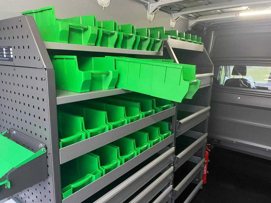 Zabudowa serwisowa warsztatowa regały bus szafki DOSTĘPNY OD RĘKI