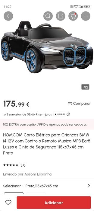 Carro eletrico para criança