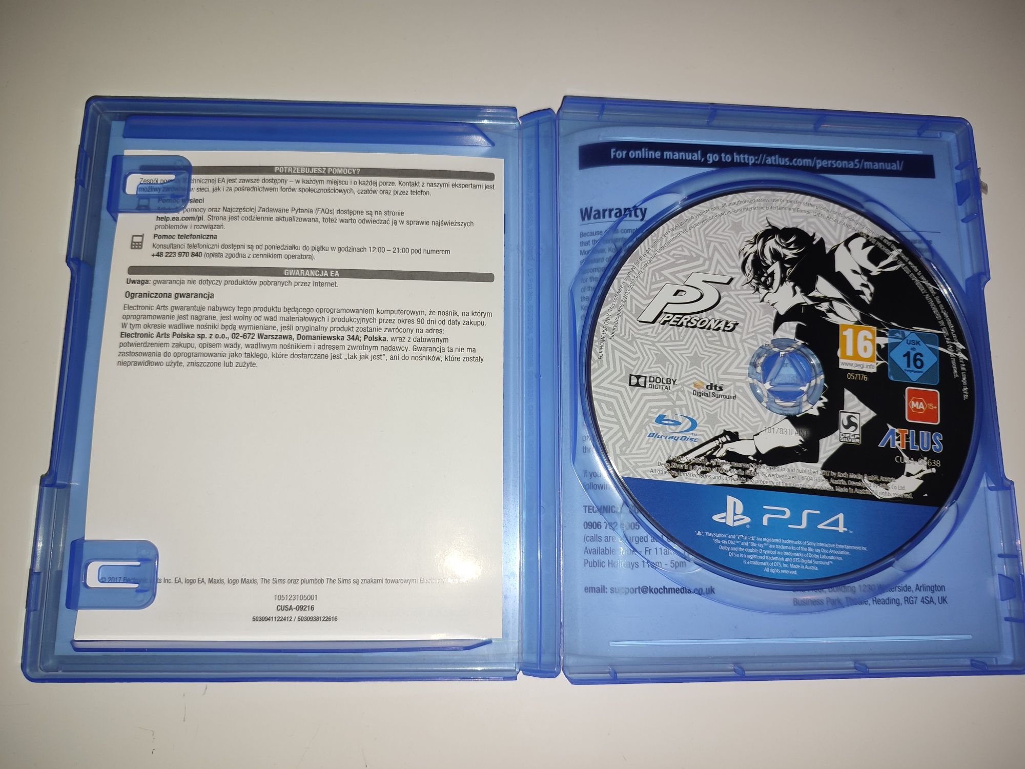 Gra Ps4 Persona 5 gry PlayStation 4 UFC Mafia Sniper Crash NFS UFC GTA