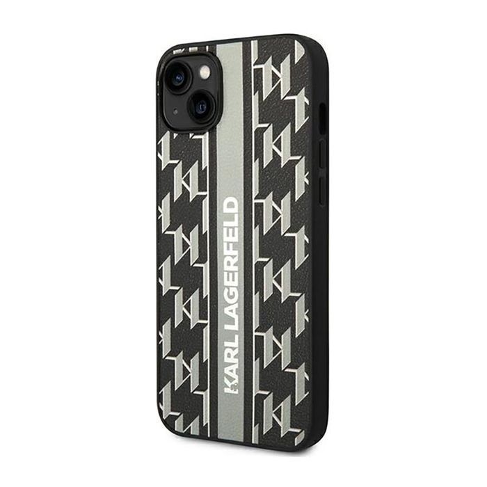 Karl Lagerfeld Monogram Stripe - Etui Iphone 14 Plus (Szary)