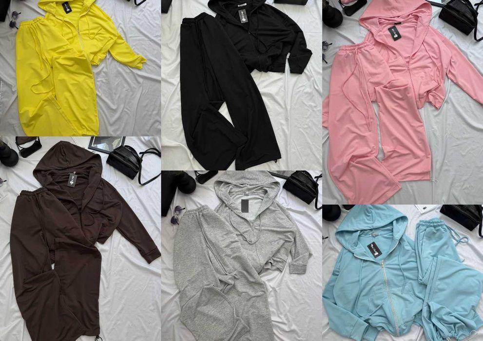 Спортивний костюм жіночий штани НА ЗАТЯЖКАХ і зіп кофта худі на змійці