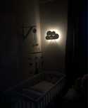 Lampka dziecięca lampa chmurka na baterie pilot drewniana