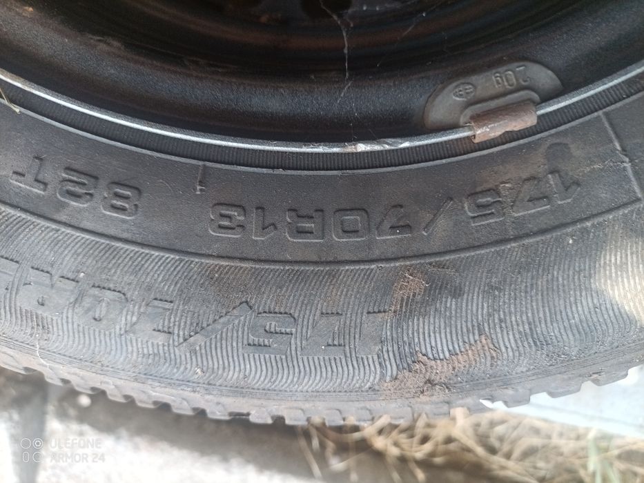 Продам железный диск r13 с резиной.