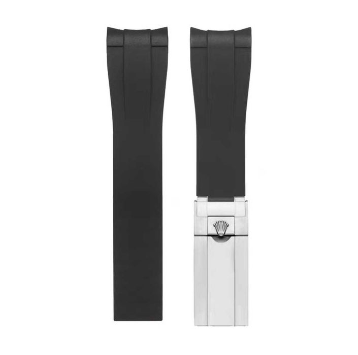 RubberB pasek gumowy do Rolex 40mm i 41mm zakrzywiony z zapięciem