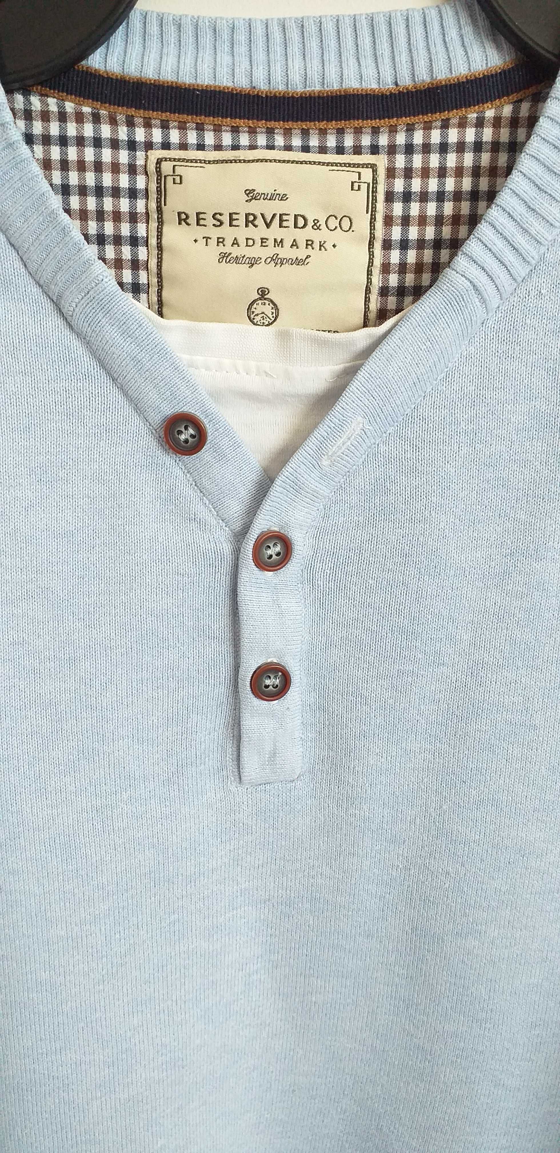 Sweter męski z dekoltem w serek