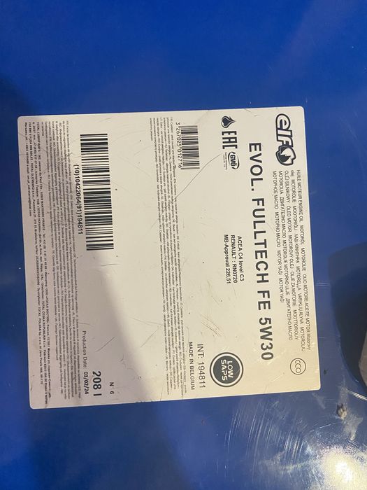 Elf 5w 30 Fultech FE мотрне мастило