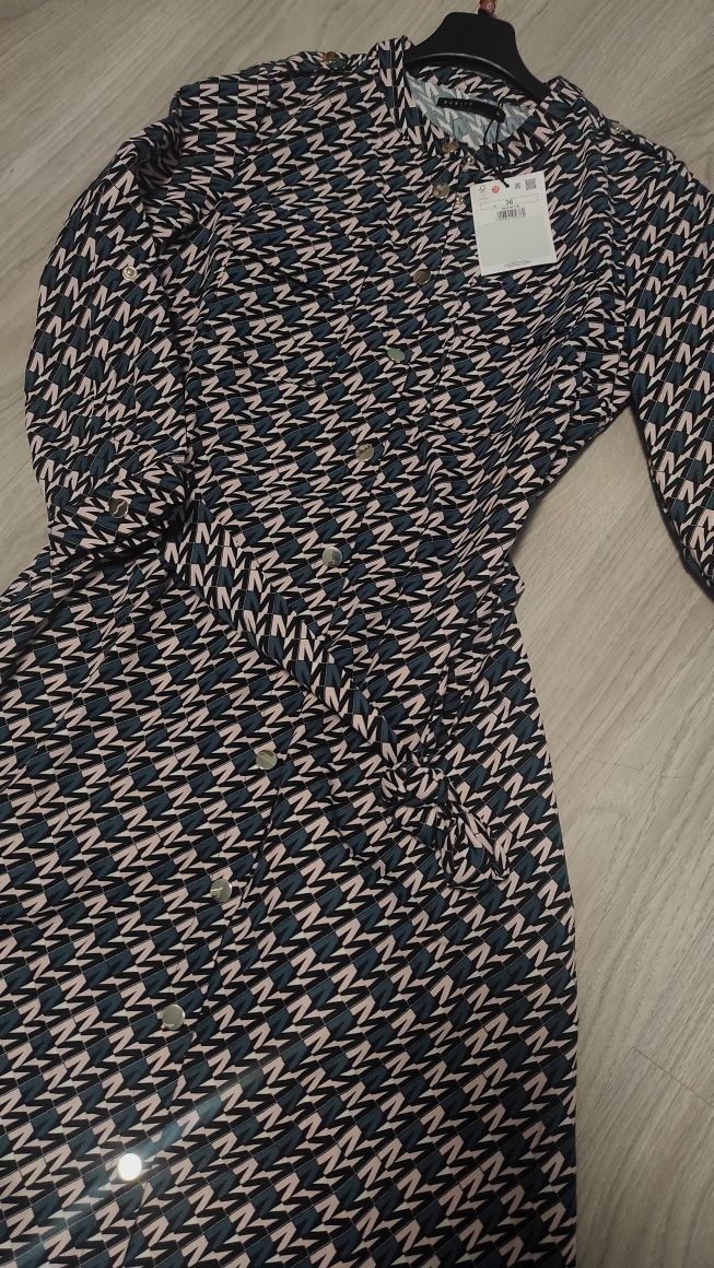 Szmizjerka damska MIDI print Mohito 36/S