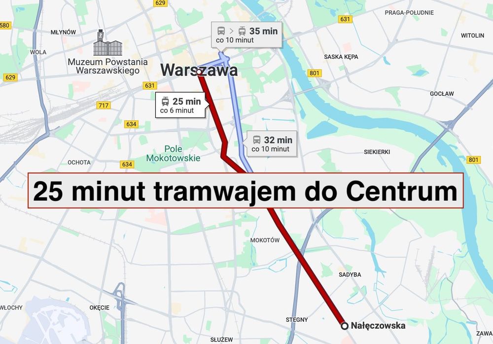 Pokój 10m2 wolny od już WILANÓW MOKOTÓW / 25 min tramwajem do Centrum
