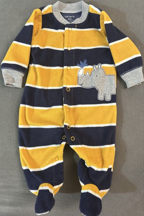 Чоловічок фліс ромпер флісовий 0-3 міс немовля