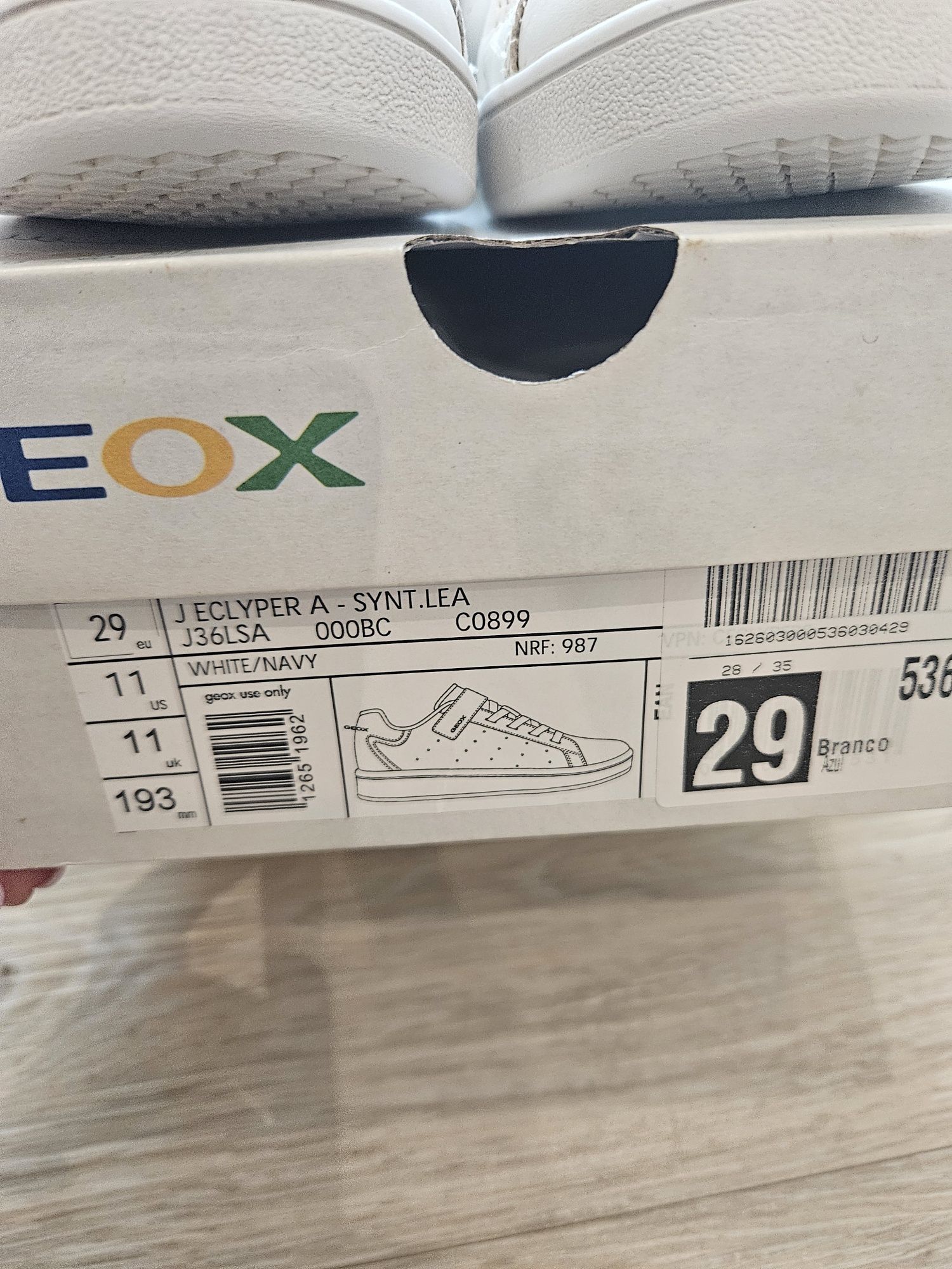 Tenis brancos Geox nr. 29