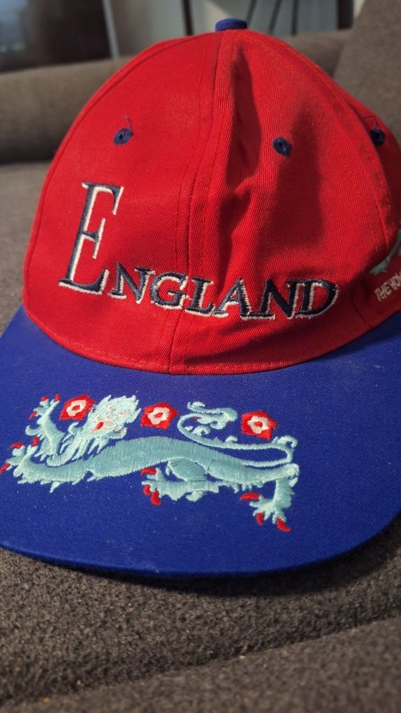 czapeczka z daszkiem England Three Lions 90's hat, vintage rare footba