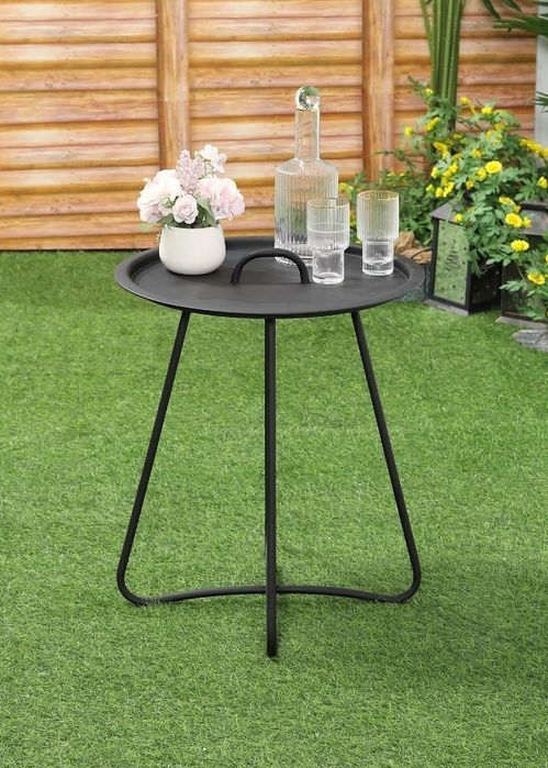 Stolik kawowy z uchwytem, czarny