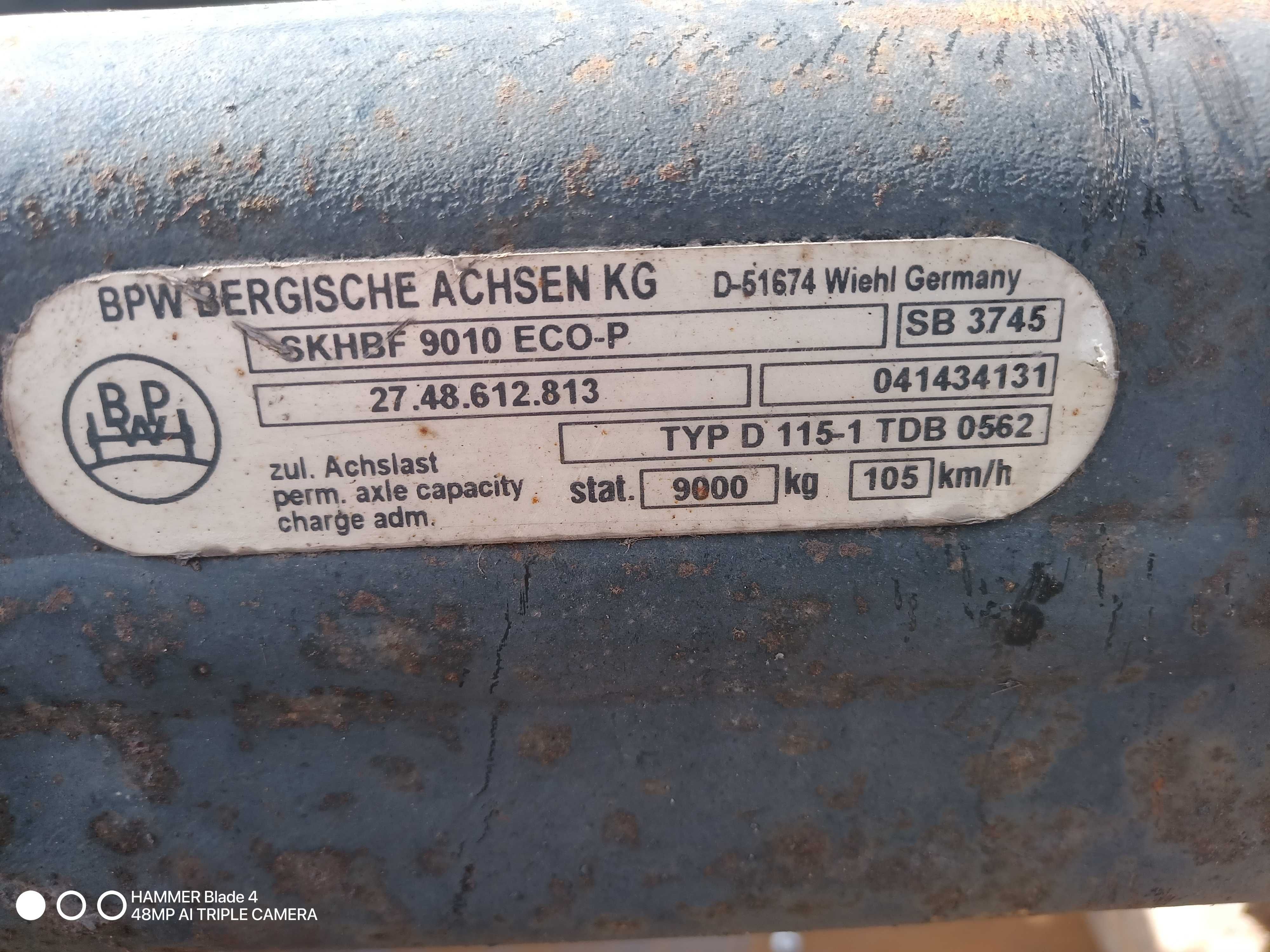 Oś BPW SKHBF 9010 ECO -P / bpw srbf 9010 eco-9 (po 2018)/skrb9022k01